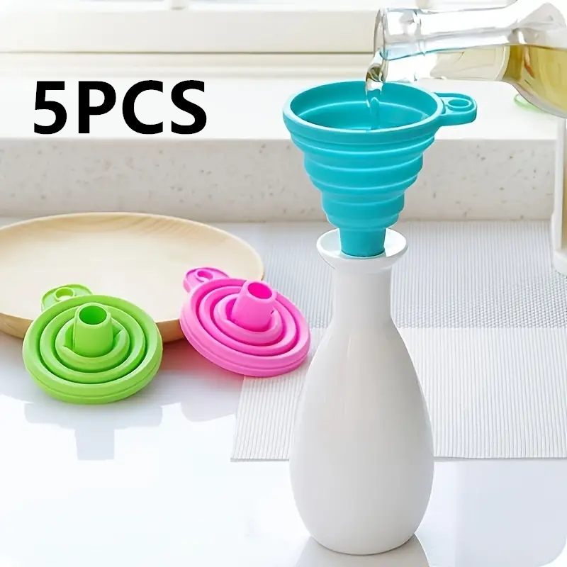 Home Cooking Oil - Silicone Folding Funnel Multifunctional Portable Mini