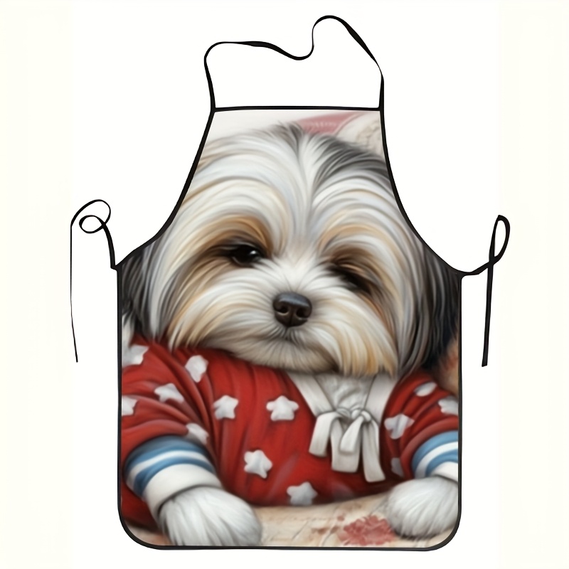 Mom'S Home Cooking - Cute Puppy in Sweater Apron, Fluffy