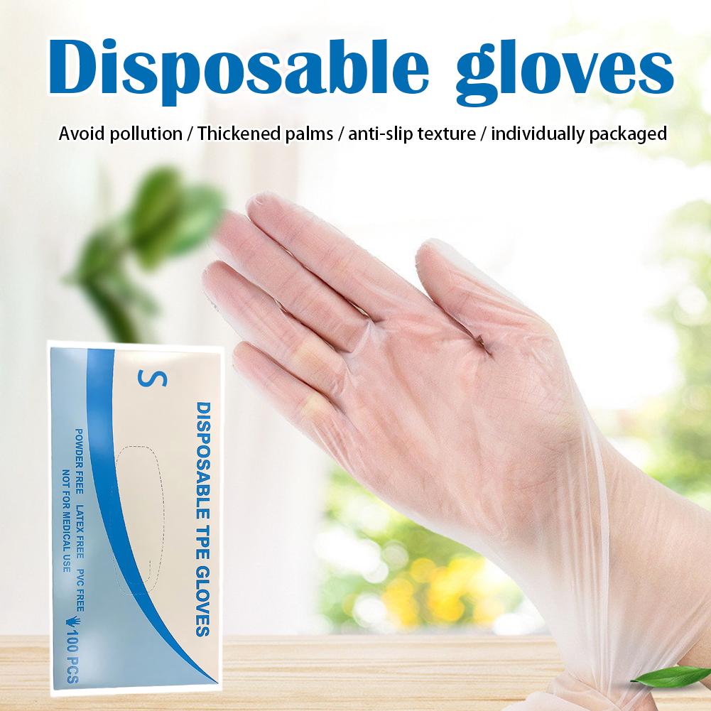 100pcs/set Disposable TPE Glov - Home Cooking Oil Disposal 评论和价格