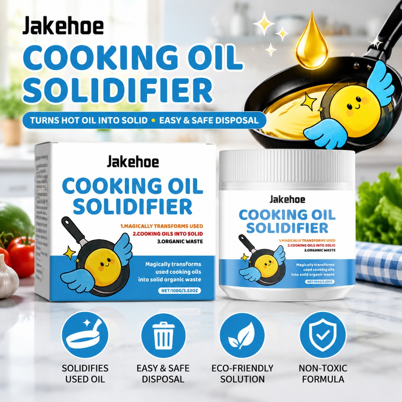 Cooking Oil Solidifier Powder  - Home Cooking Oil Disposal 评论和价格
