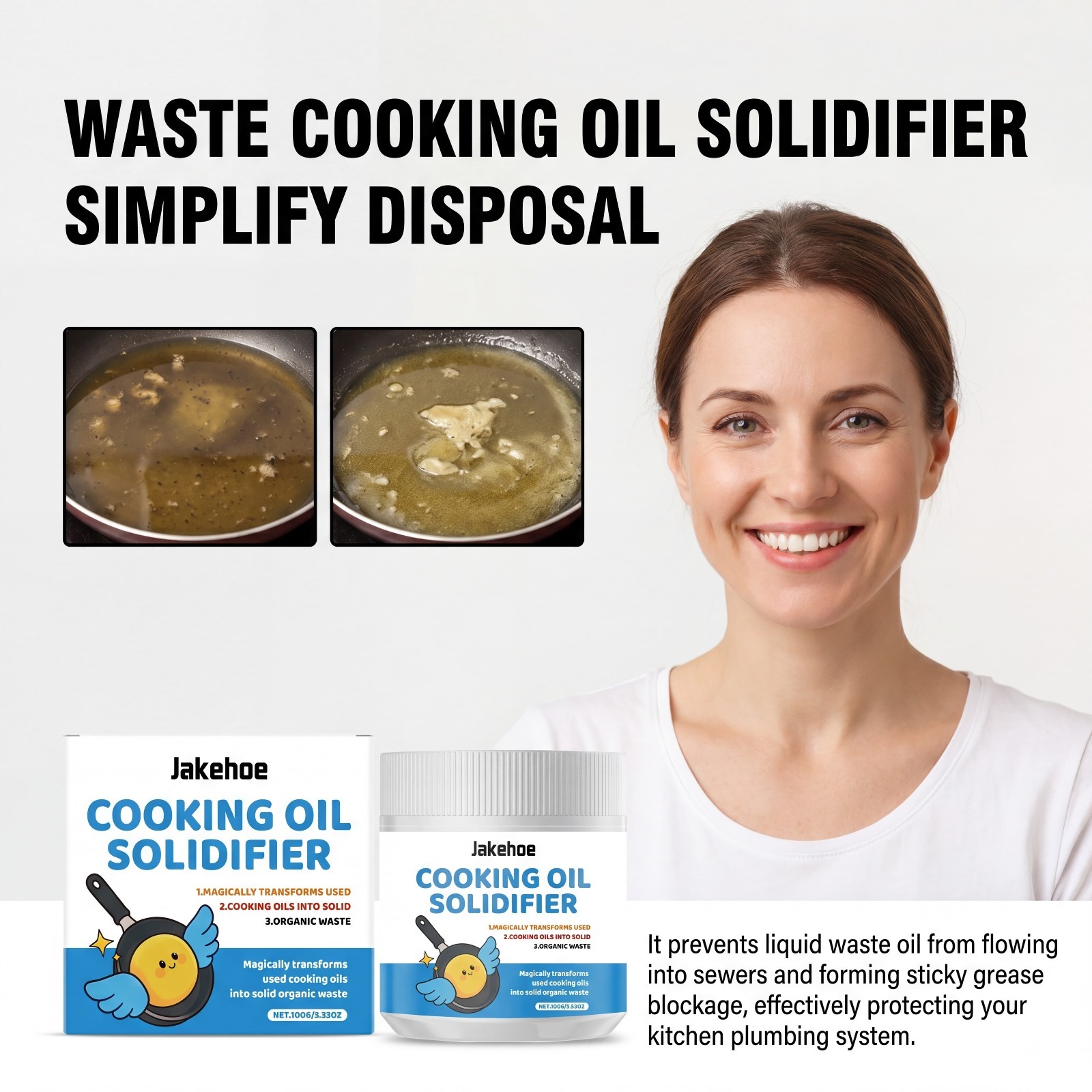 Cooking Oil Solidifier Powder  - Home Cooking Oil Disposal 评论和价格