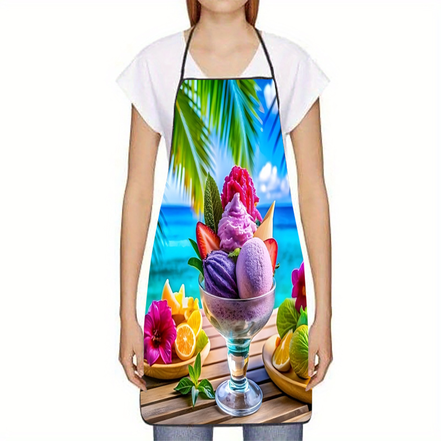 Tropical Ice Cream Fruit Apron - Mom'S Home Cooking 评论和价格