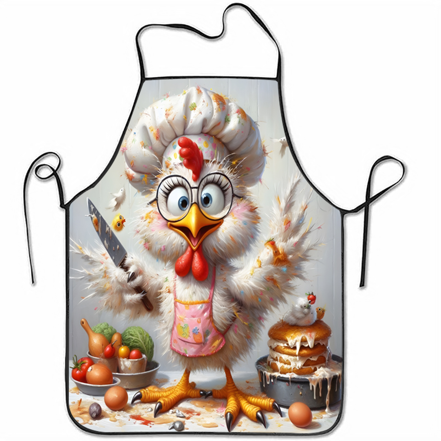 Funny Chef Chicken Apron, Cart - Mom'S Home Cooking 评论和价格
