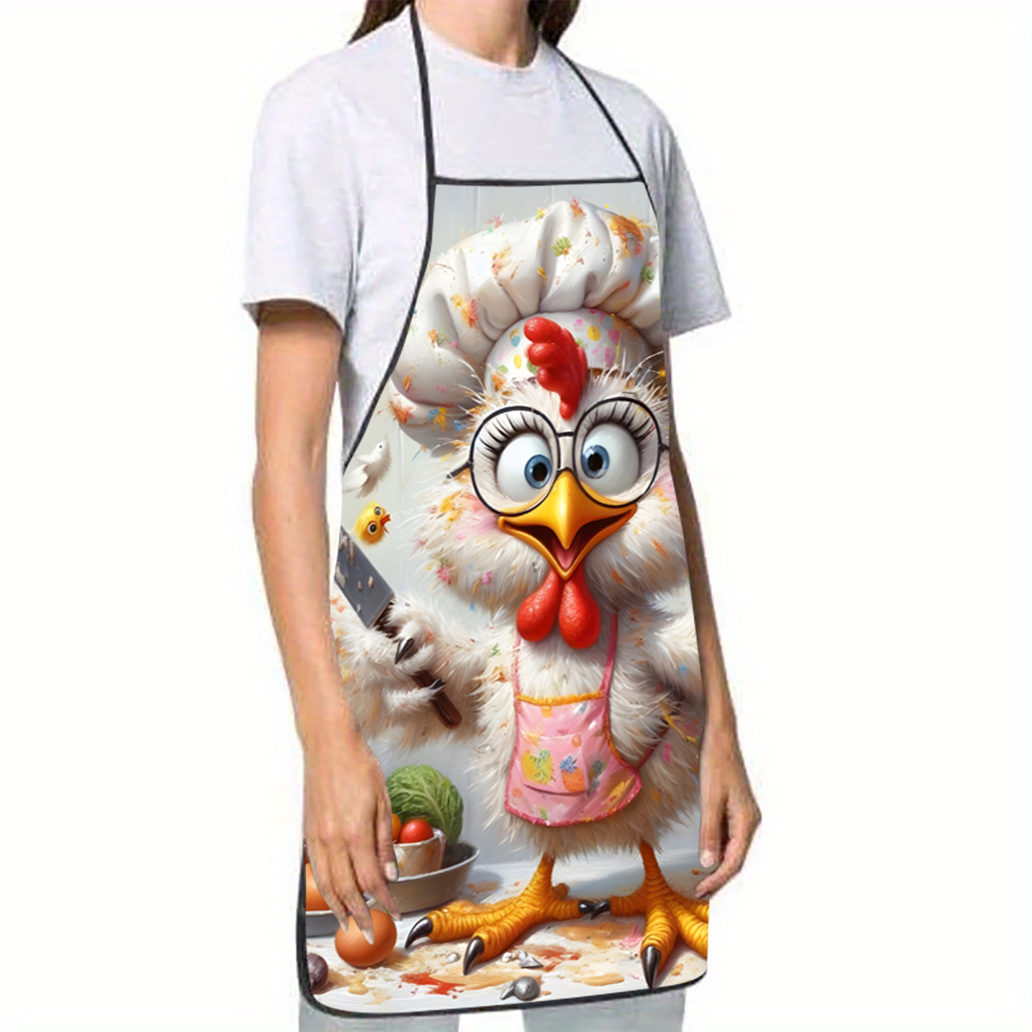 Funny Chef Chicken Apron, Cart - Mom'S Home Cooking 评论和价格