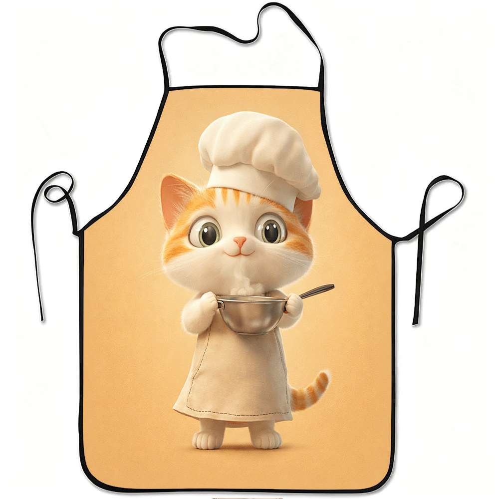 Cute Chef Cat Apron, Adorable  - Mom'S Home Cooking 评论和价格